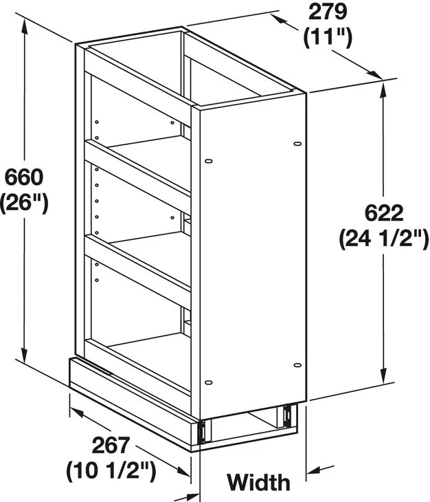 Hafele Wall Cabinet Pull-Out Organizer