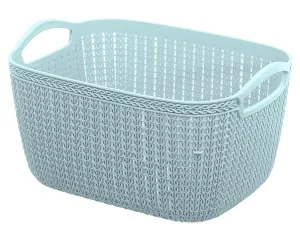 Heart Home Q-6 Multiuses Designer Unbreakable Plastic Storage Basket/Organizer/Bin For Home, Kitchen, Bathroom, Office Use (Blue)-50HH01665