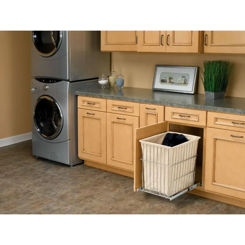 HRV Series Chrome Pull-Out Hamper (14.75" x 18" x 19.38")