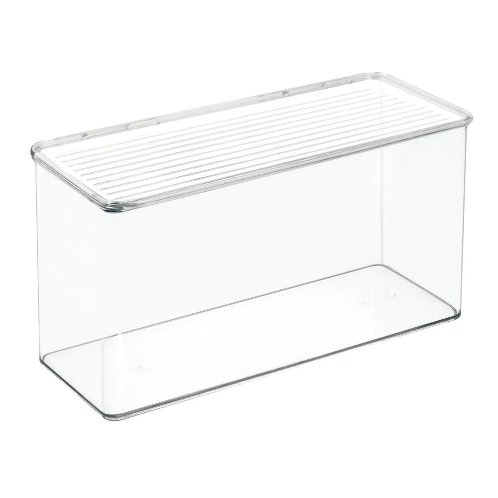 iDesign Kitchen Binz Stackable Box 5.5" x 13.3" x 7" in Clear