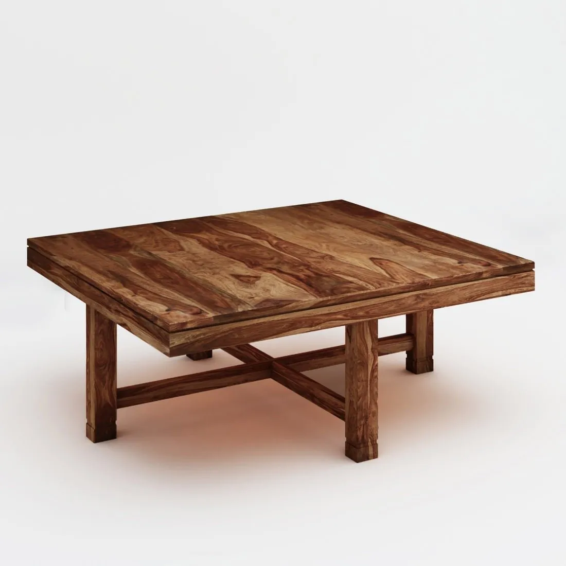 Joseph Solid Wood Coffee Table Centre Table With 4 Seating Stool For Living Room.