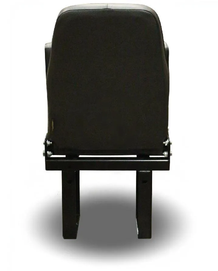 Jump Seat 09 - Floor Mounted Flip-Up Seat with 2 Point Seat Belt in Gray Vinyl