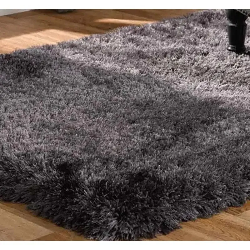 Kingsmoss Pearl Shaggy Homeware Rug / Mat - Grey - 120 x 170cm