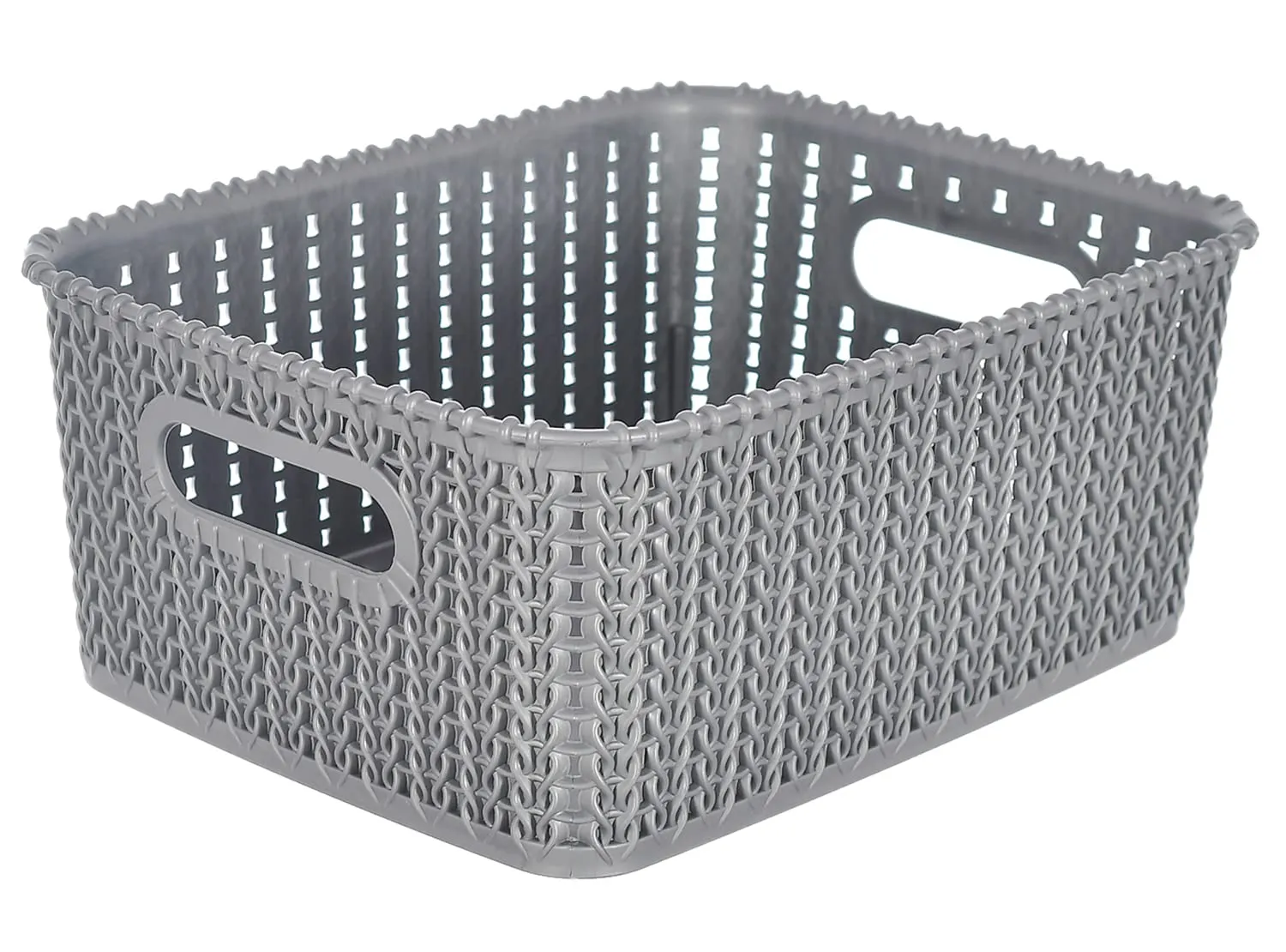 Kuber Industries Multipurposes Large M 20 Plastic Basket, Organizer For Kitchen, Countertops, Cabinets, Bathrooms Without Lid (Grey) -46KM094