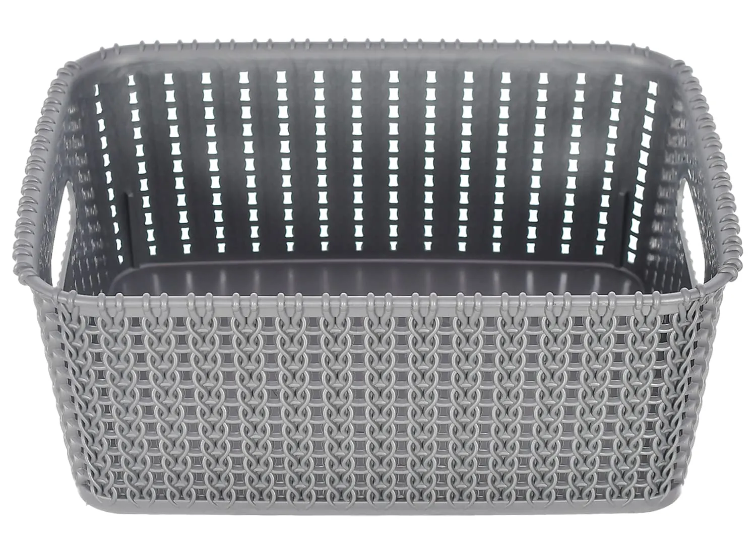 Kuber Industries Multipurposes Large M 20 Plastic Basket, Organizer For Kitchen, Countertops, Cabinets, Bathrooms Without Lid (Grey) -46KM094