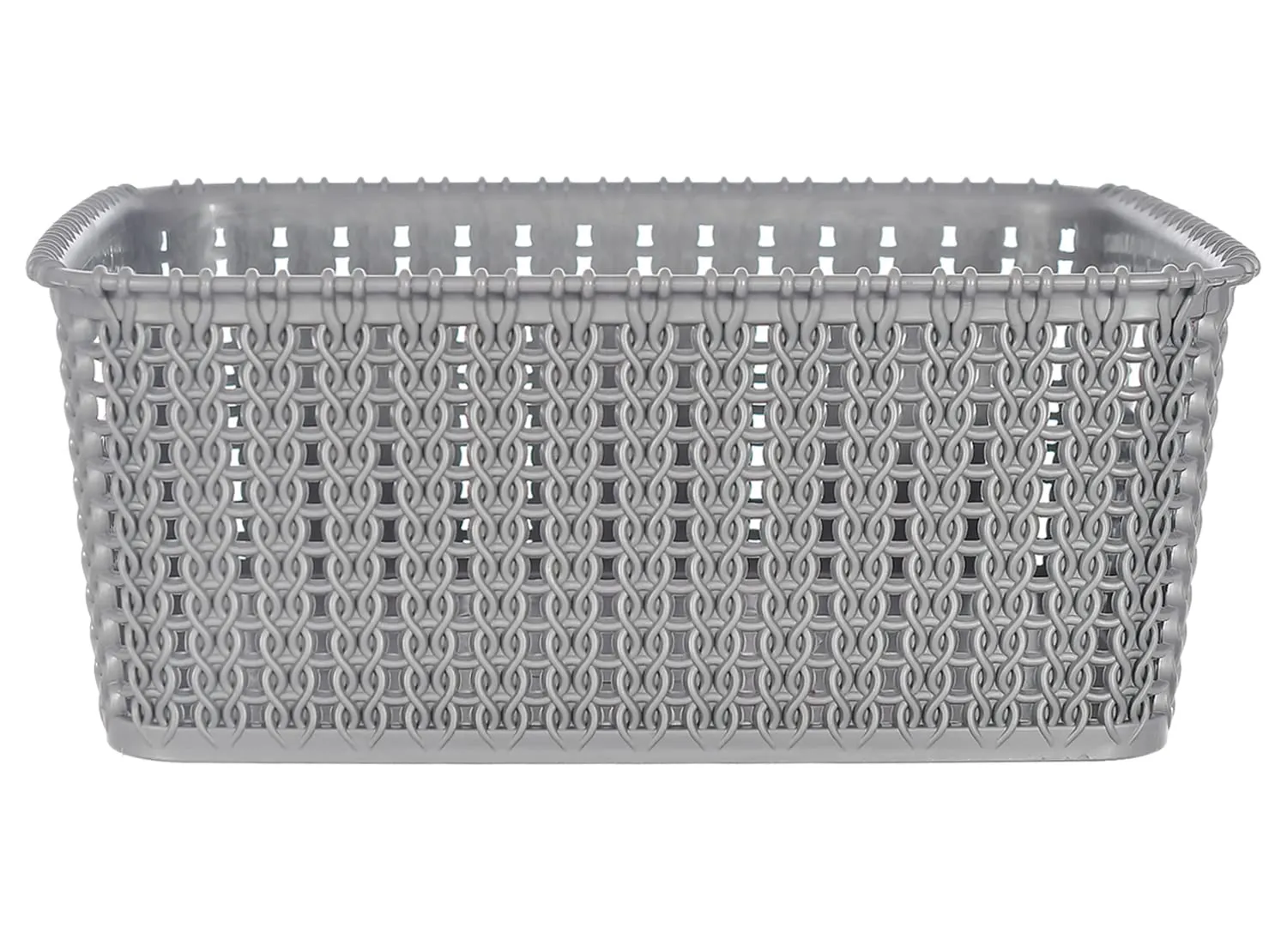 Kuber Industries Multipurposes Large M 20 Plastic Basket, Organizer For Kitchen, Countertops, Cabinets, Bathrooms Without Lid (Grey) -46KM094