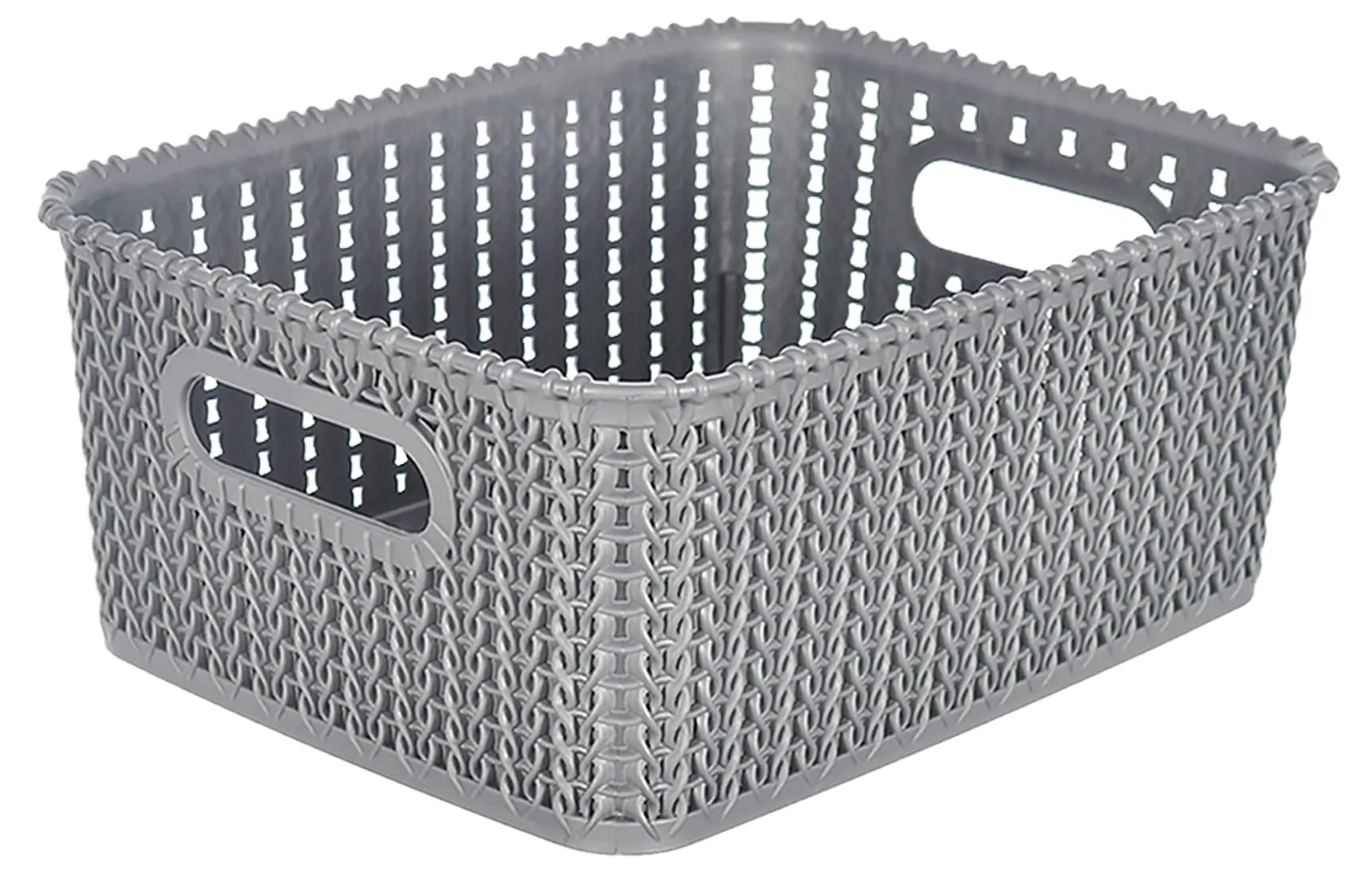 Kuber Industries Multiuses Large & Small Size M 20-15 Plastic Basket/Organizer Without Lid- Pack of 4 (Brown) -46KM0135