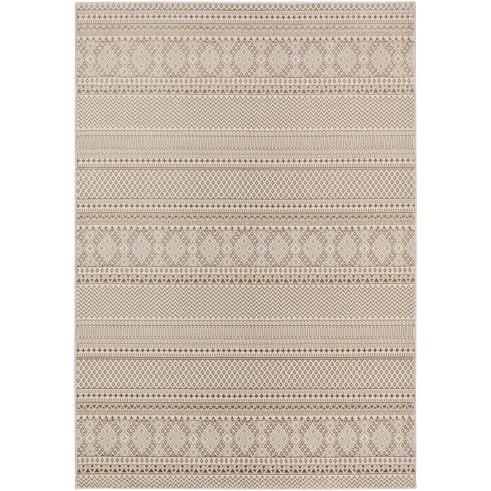 Large Modern Boho Lustrous Tan Sofa Rug