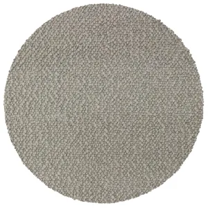 Large Wool Plush Modern Contemporary Round Charcoal Silver 10' x 10' Round Rug