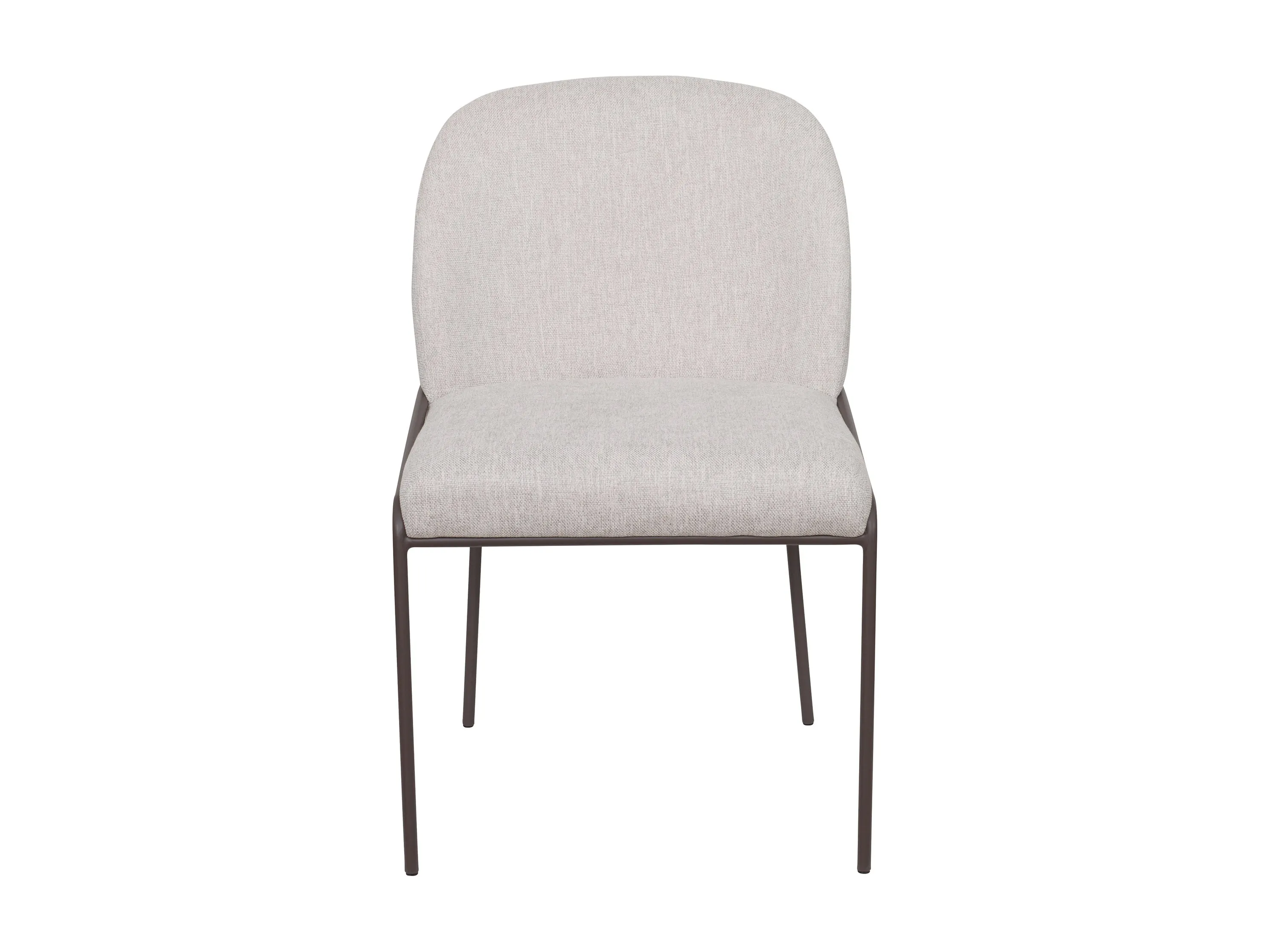 Light Grey High Back Upholstered Dining Chairs, Set of 2