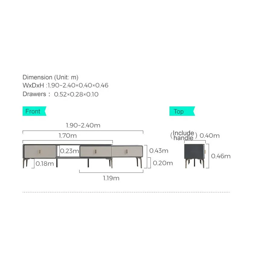 LLOYD Grey, Drawer and Cabinet TV Stand