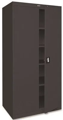 Lorell Fortress Series Steel Storage Cabinets' Black' 36X18X72 In.