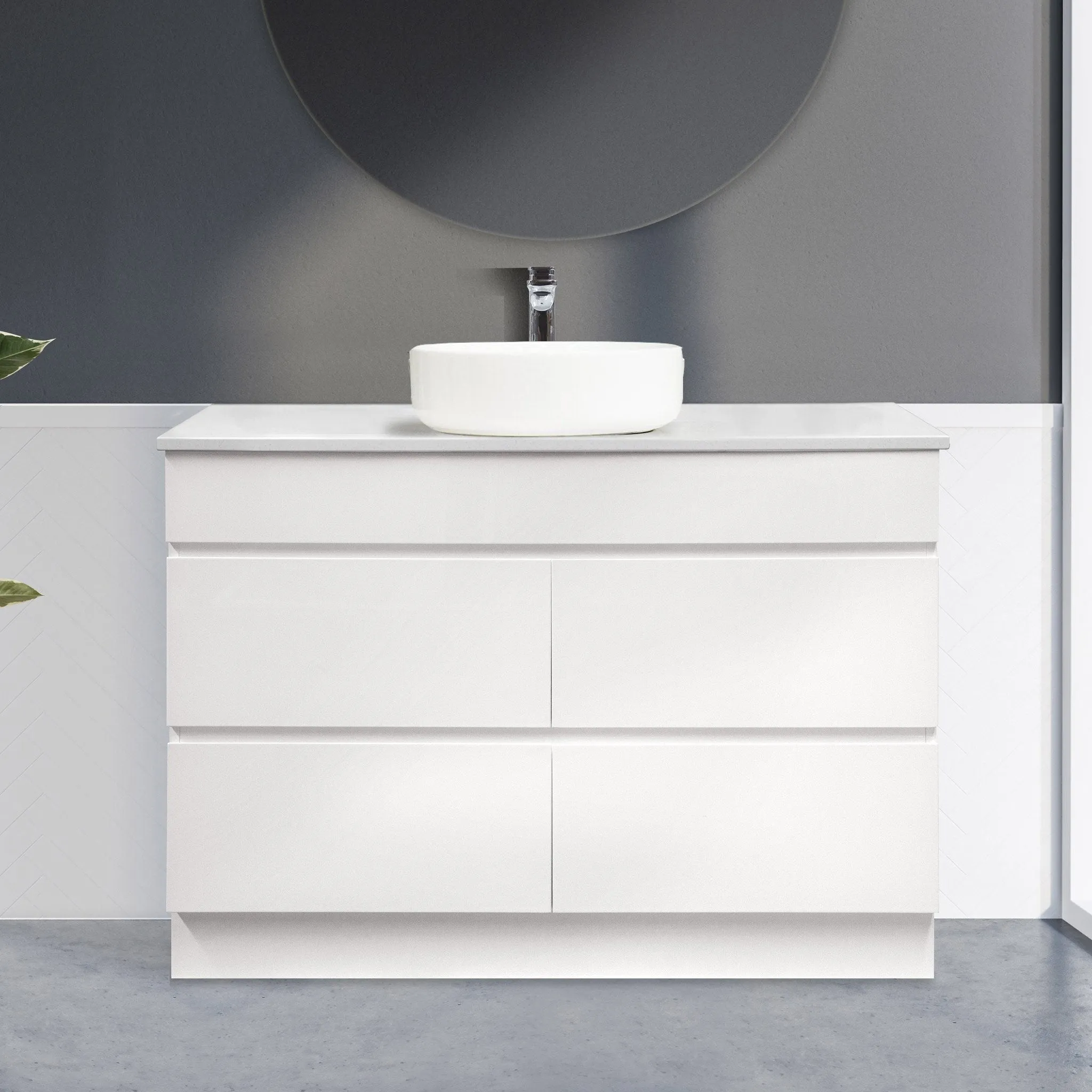 Mia 1200mm Floor Standing Bathroom Vanity - Single Bowl