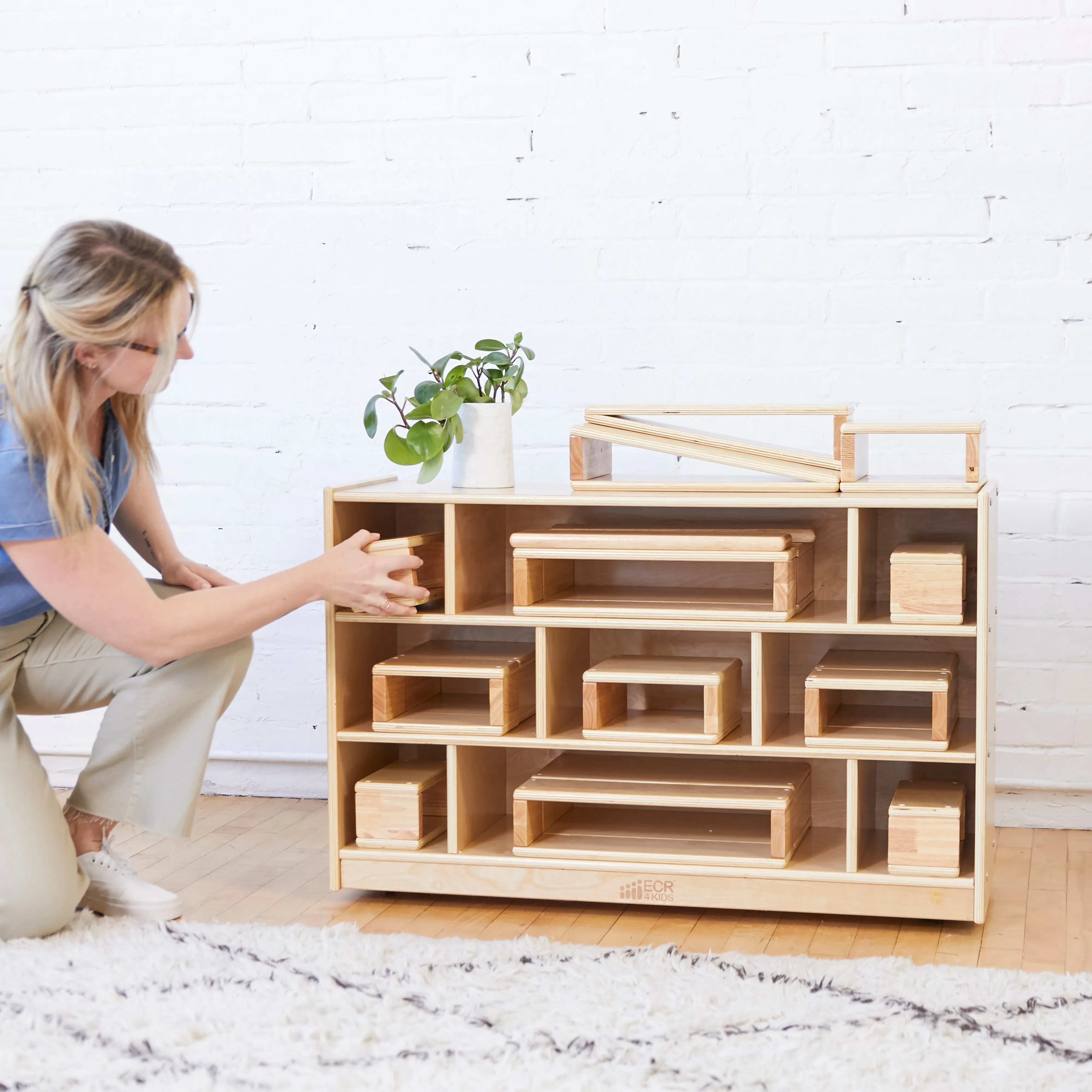 Mobile Block Storage Cart, Medium, Classroom Furniture