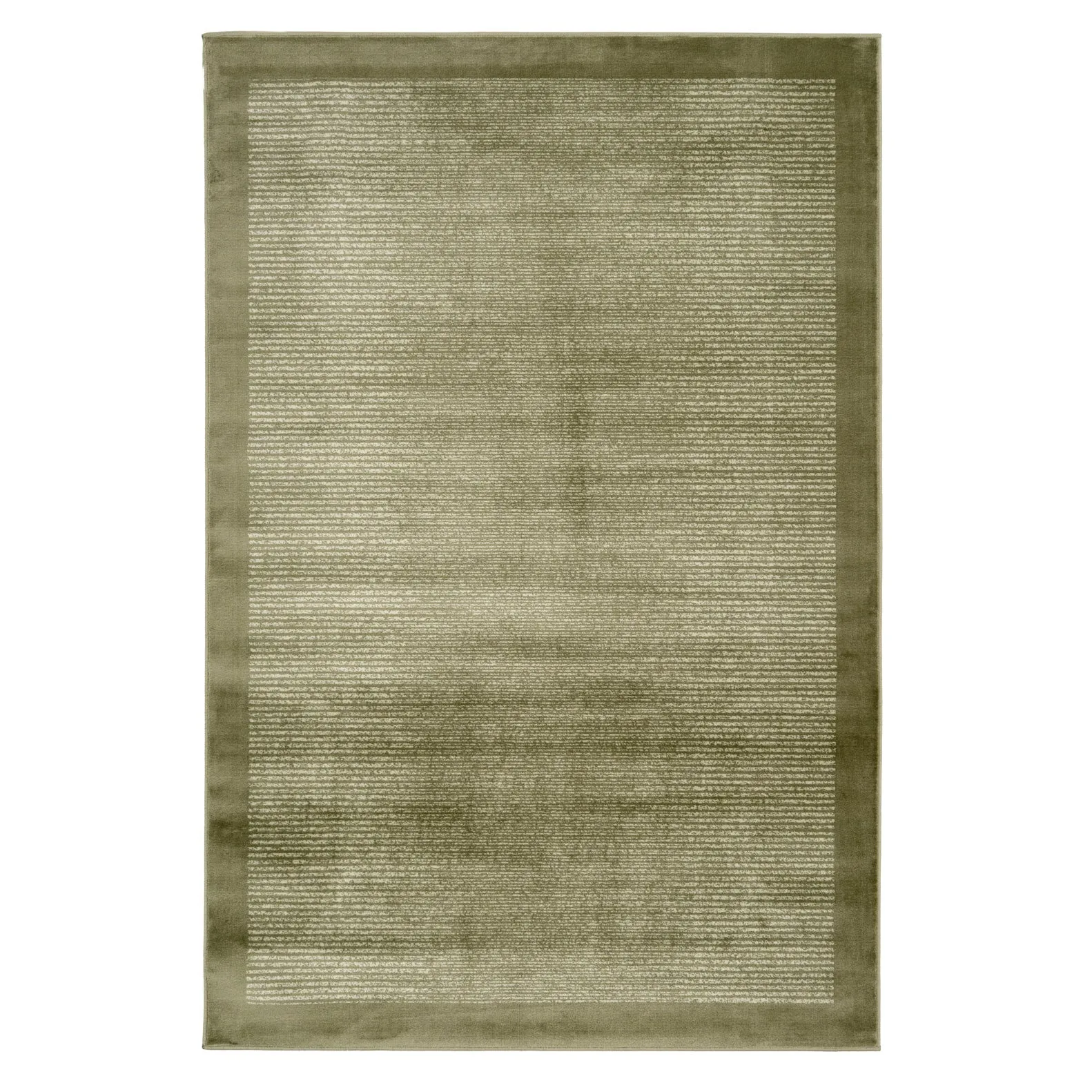 Mossy Green Border Rug - Barley