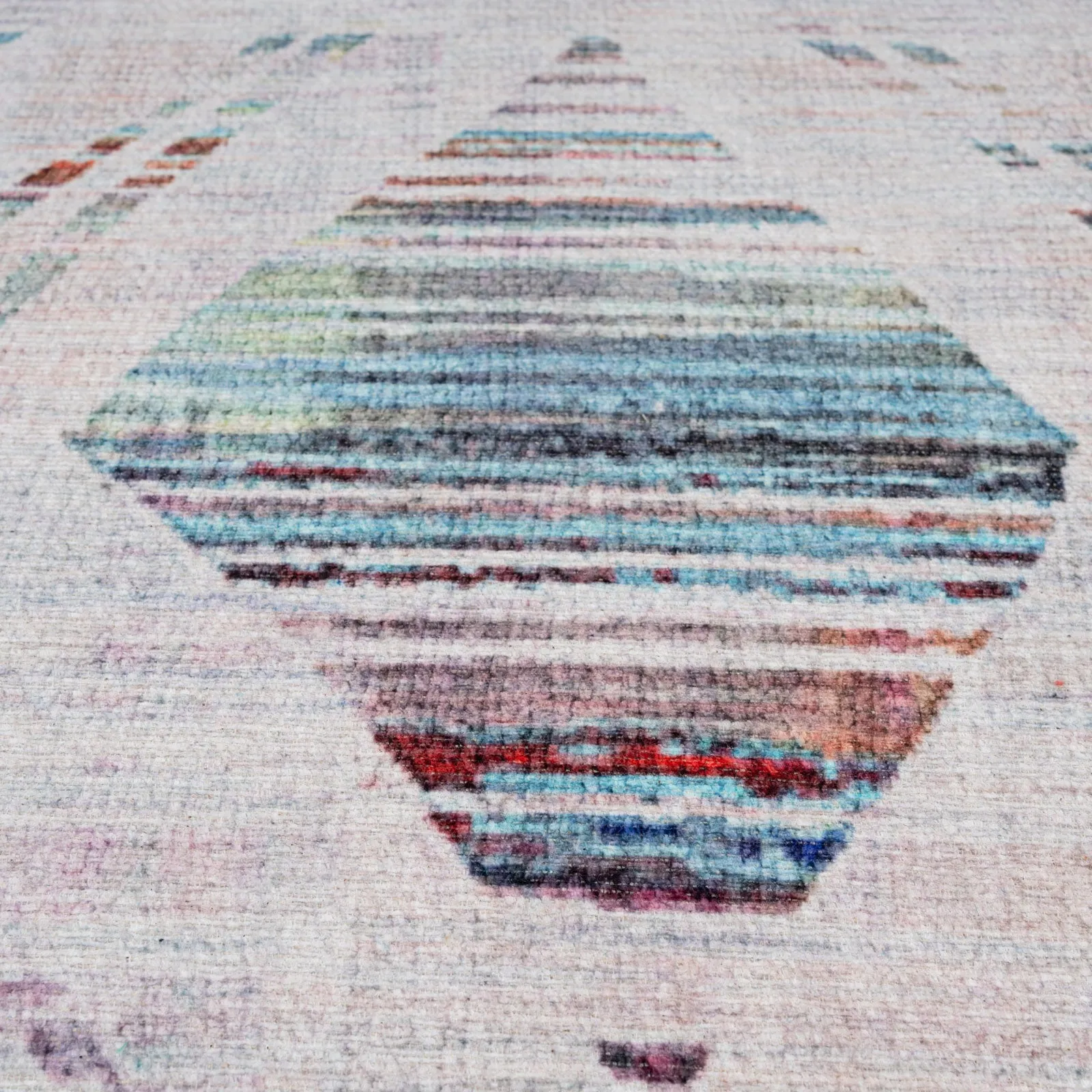 Multicolour Diamond Washable Designer Rug - Amulet