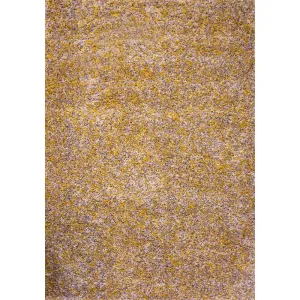 Mustard Soft Shaggy Living Room Rug