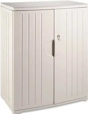 Officeworks Resin Storage Cabinet 36W X 22D X 46H Platinum