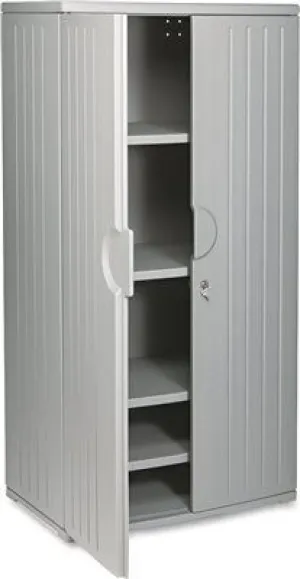 Officeworks Resin Storage Cabinet 36W X 22D X 72H Charcoal