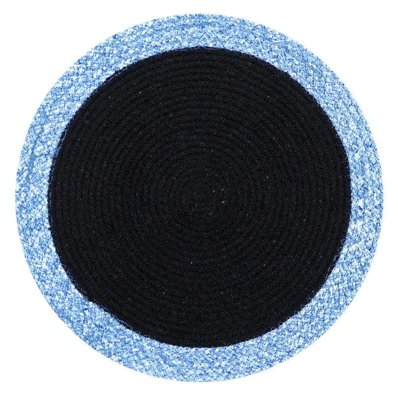 Polyster Round Coaster Set (1 PCS Set) Machine Washable Absorbent Size: 12 inch Diameter