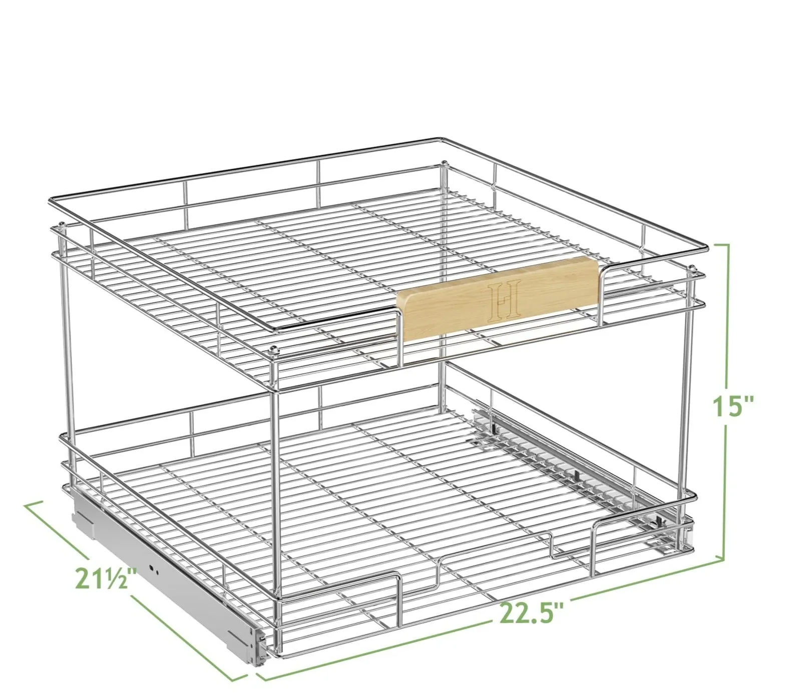 Pull Out Drawers For Kitchen Cabinets With Wooden Handle