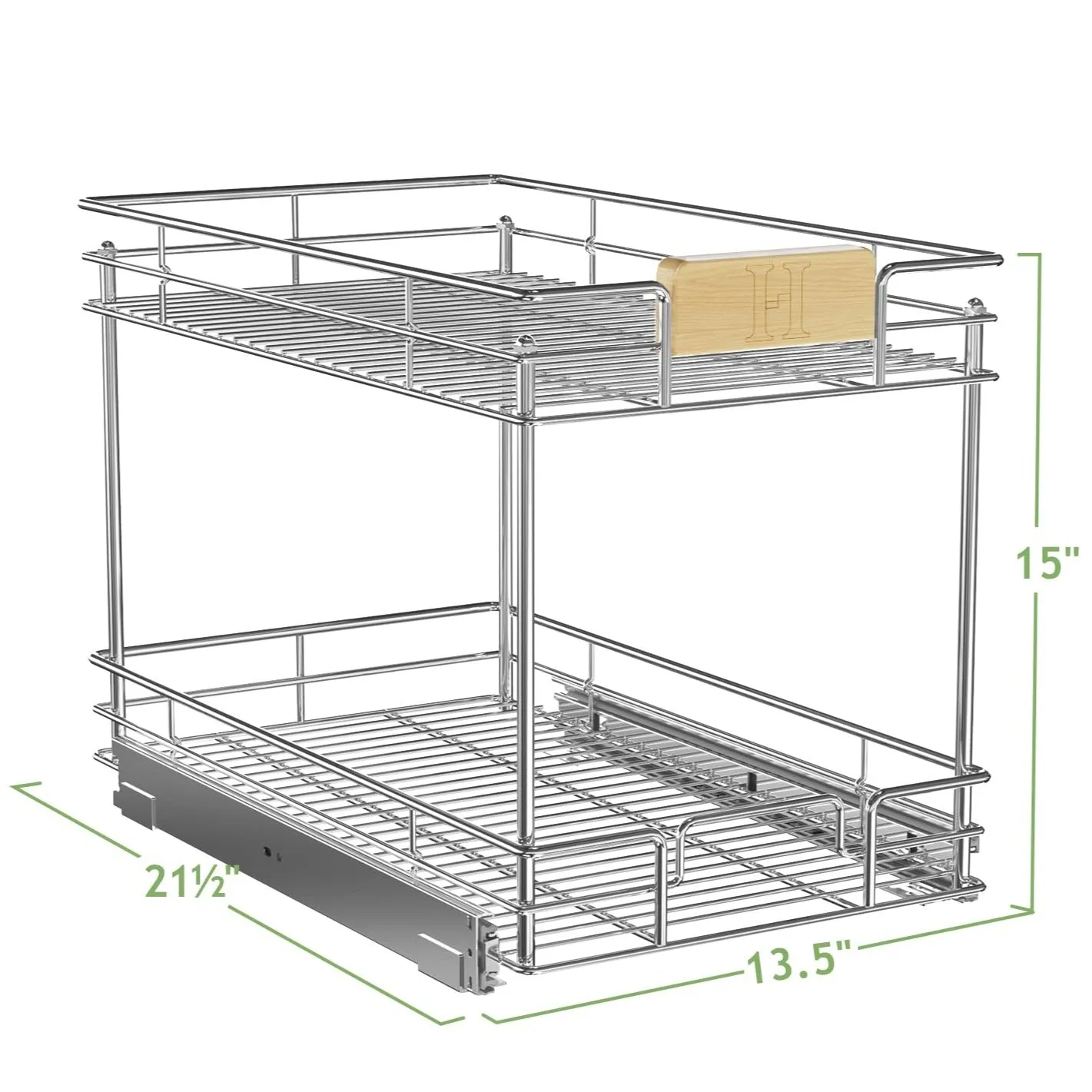 Pull Out Drawers For Kitchen Cabinets With Wooden Handle