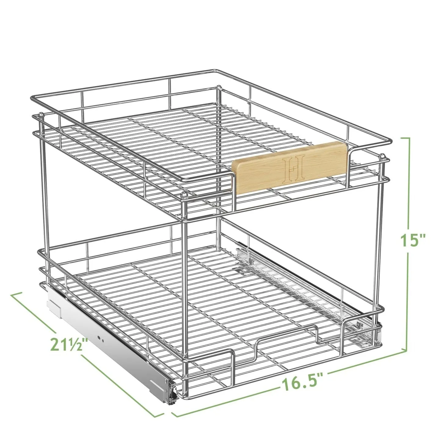 Pull Out Drawers For Kitchen Cabinets With Wooden Handle