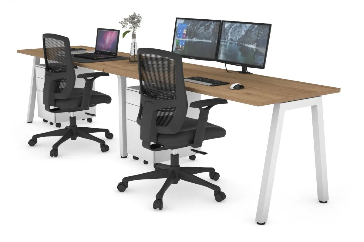 Quadro 2 Person Run Office Workstation [1600L x 700W]