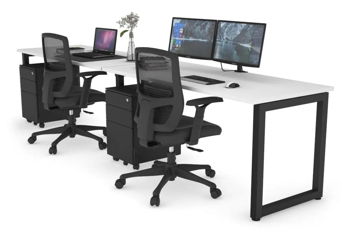 Quadro Loop Legs 2 Person Run Office Workstation [1400L x 700W]