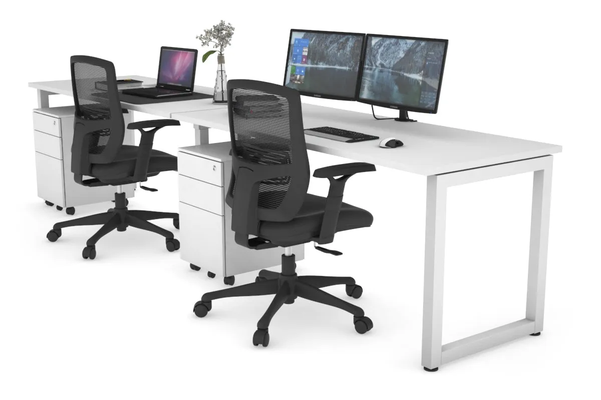 Quadro Loop Legs 2 Person Run Office Workstation [1400L x 700W]