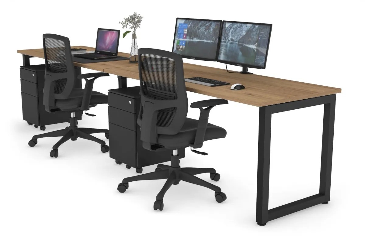 Quadro Loop Legs 2 Person Run Office Workstation [1600L x 700W]