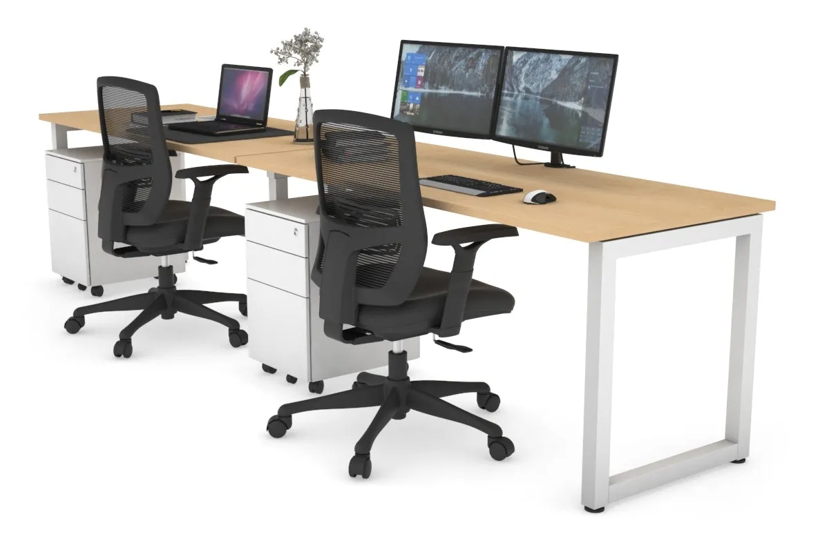 Quadro Loop Legs 2 Person Run Office Workstation [1600L x 700W]