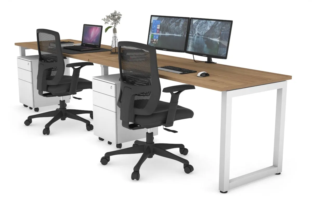 Quadro Loop Legs 2 Person Run Office Workstation [1600L x 700W]