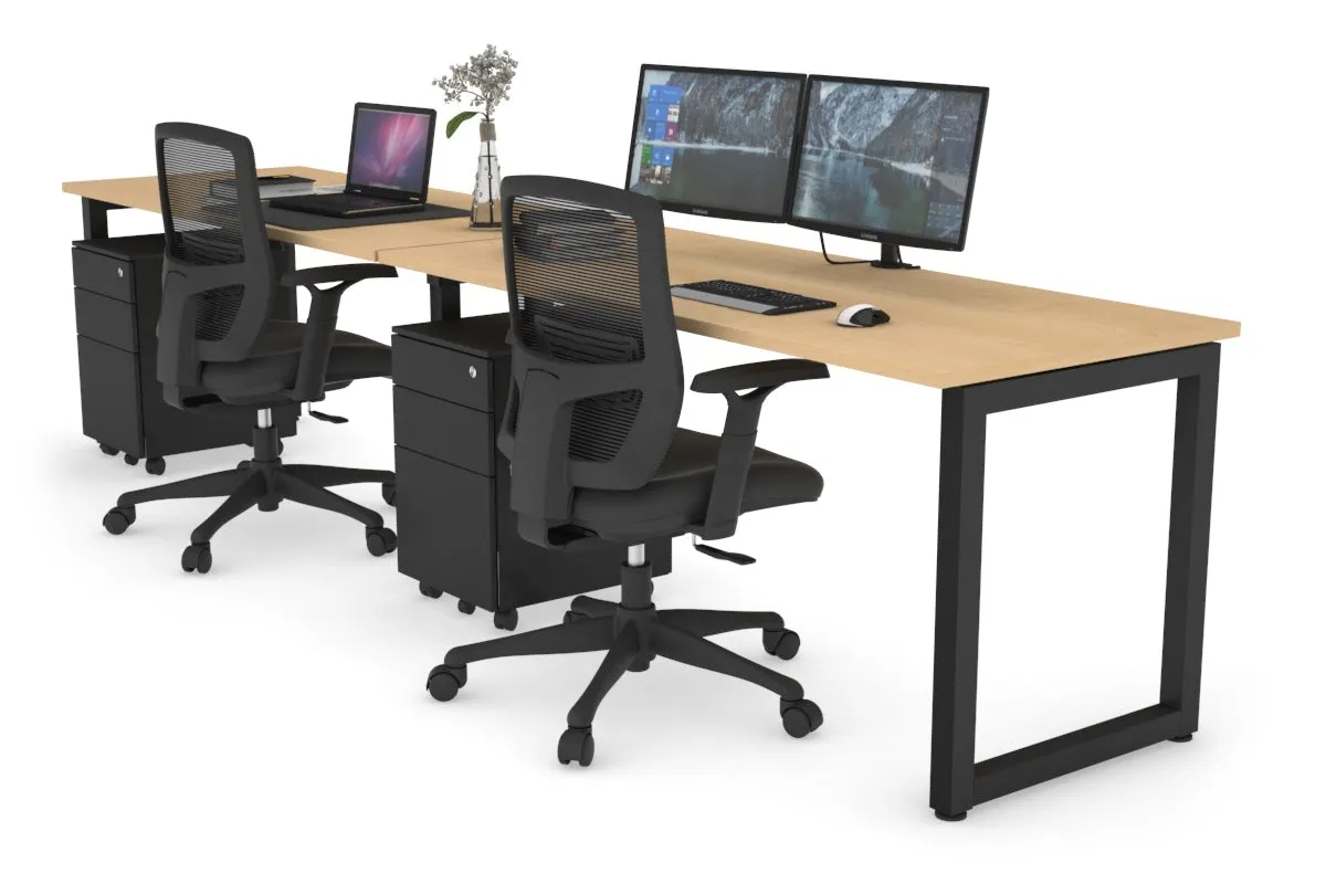 Quadro Loop Legs 2 Person Run Office Workstation [1600L x 700W]