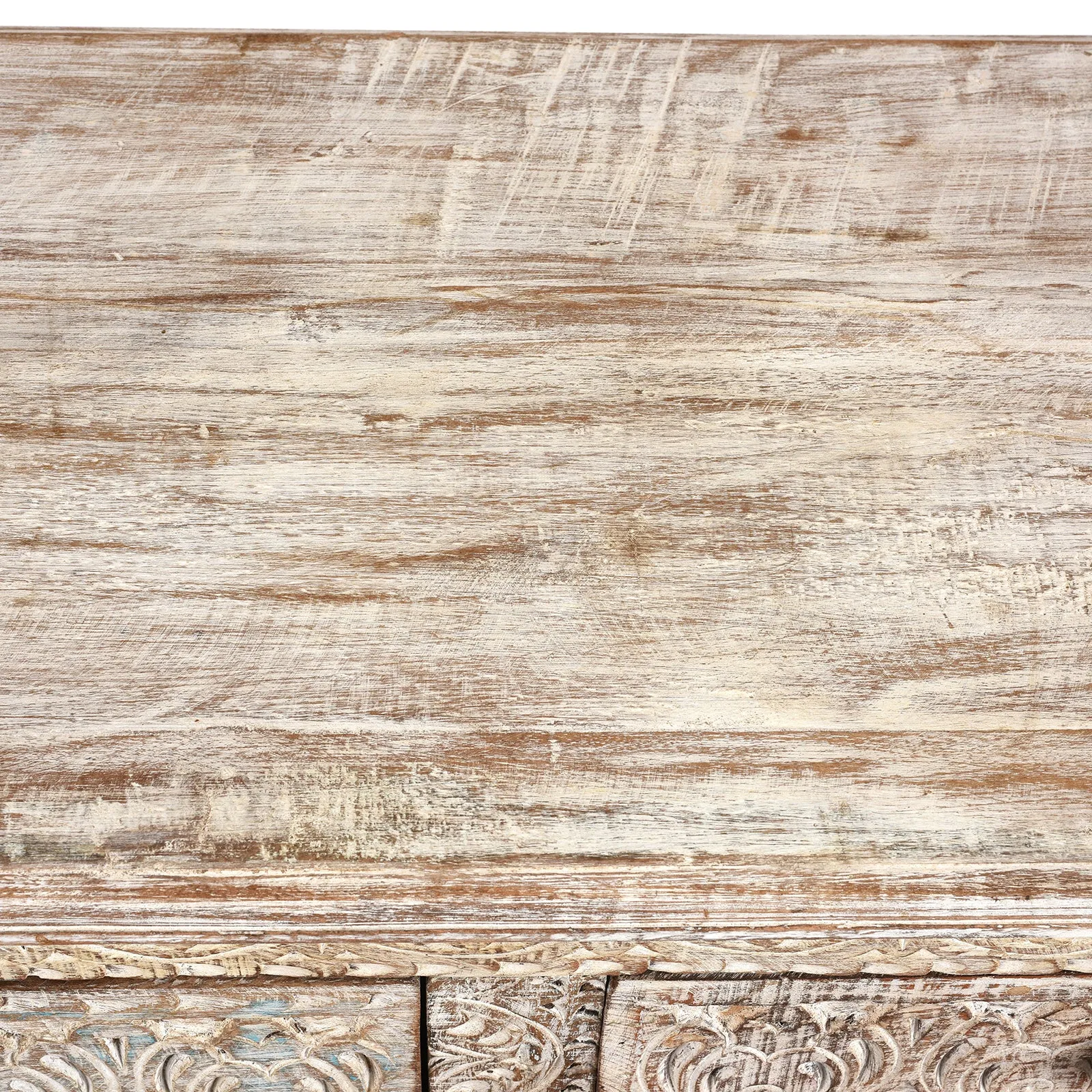 Reclaimed Teak Console Table With Drawers