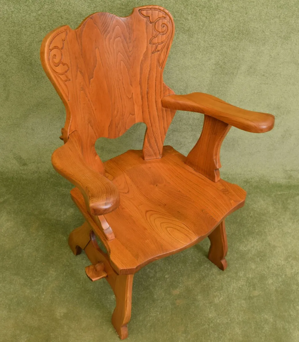 Rustic Dutch Elm Table & 6 Chairs