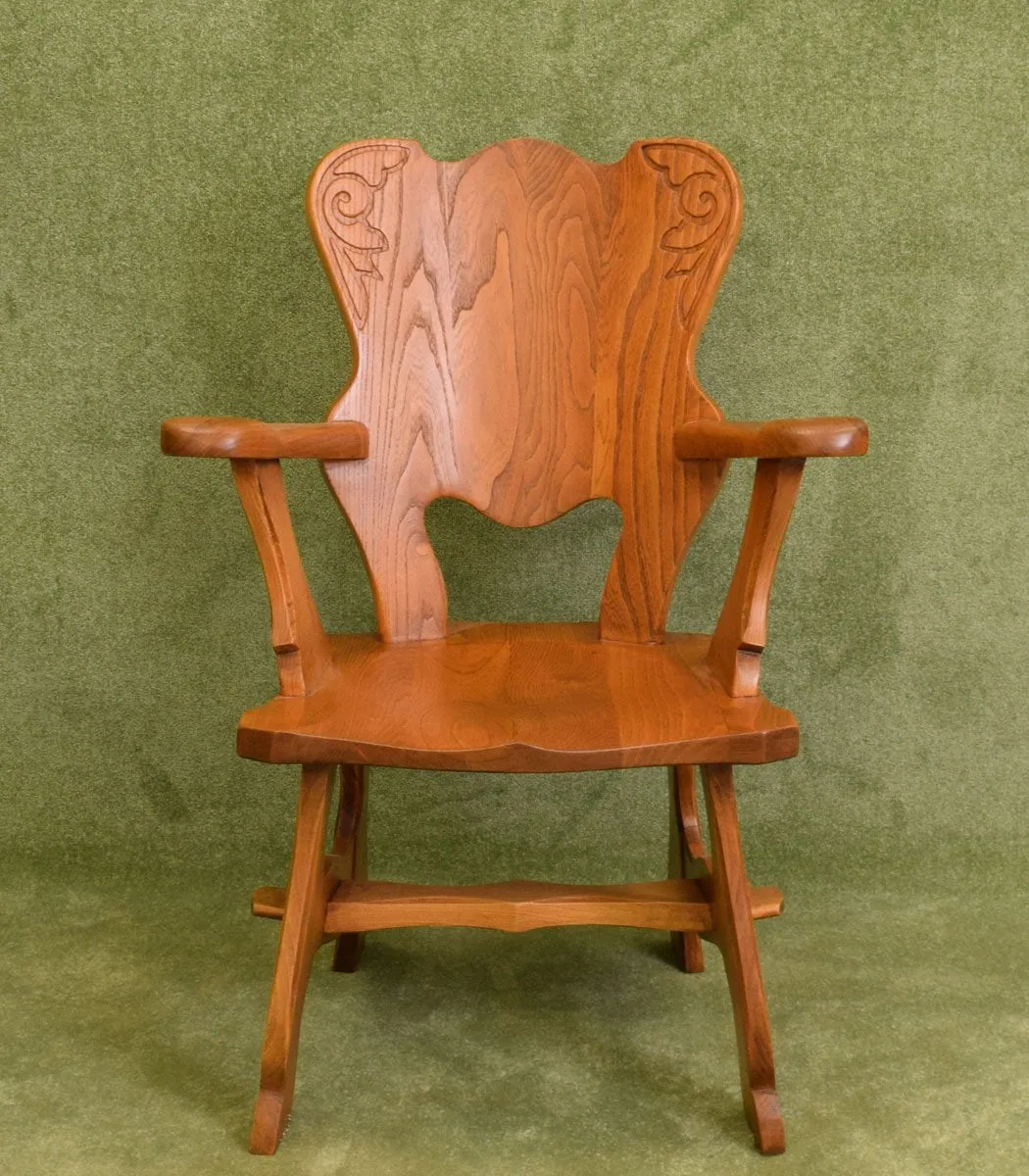 Rustic Dutch Elm Table & 6 Chairs