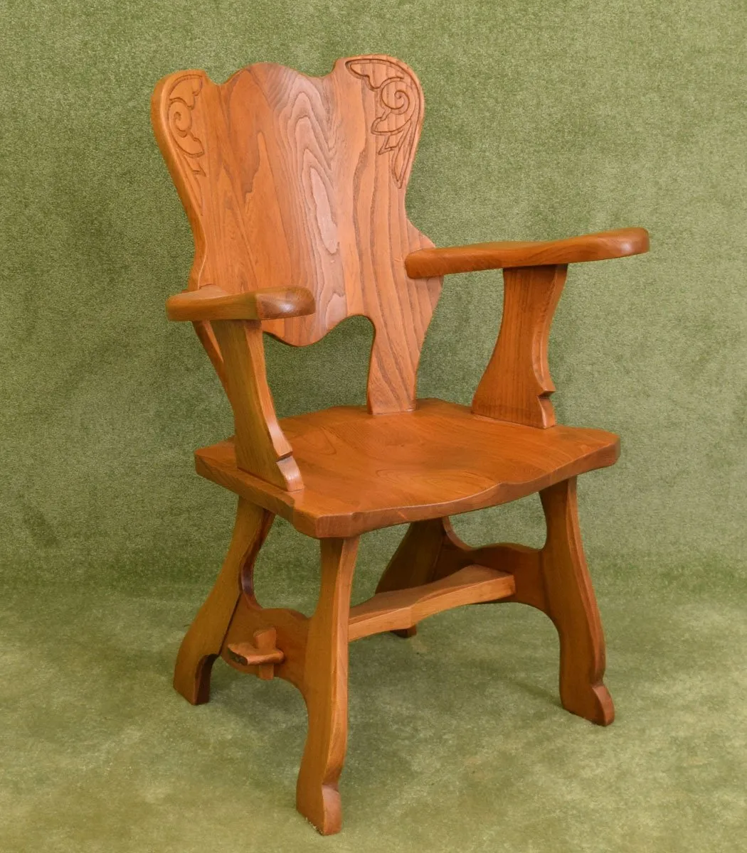 Rustic Dutch Elm Table & 6 Chairs