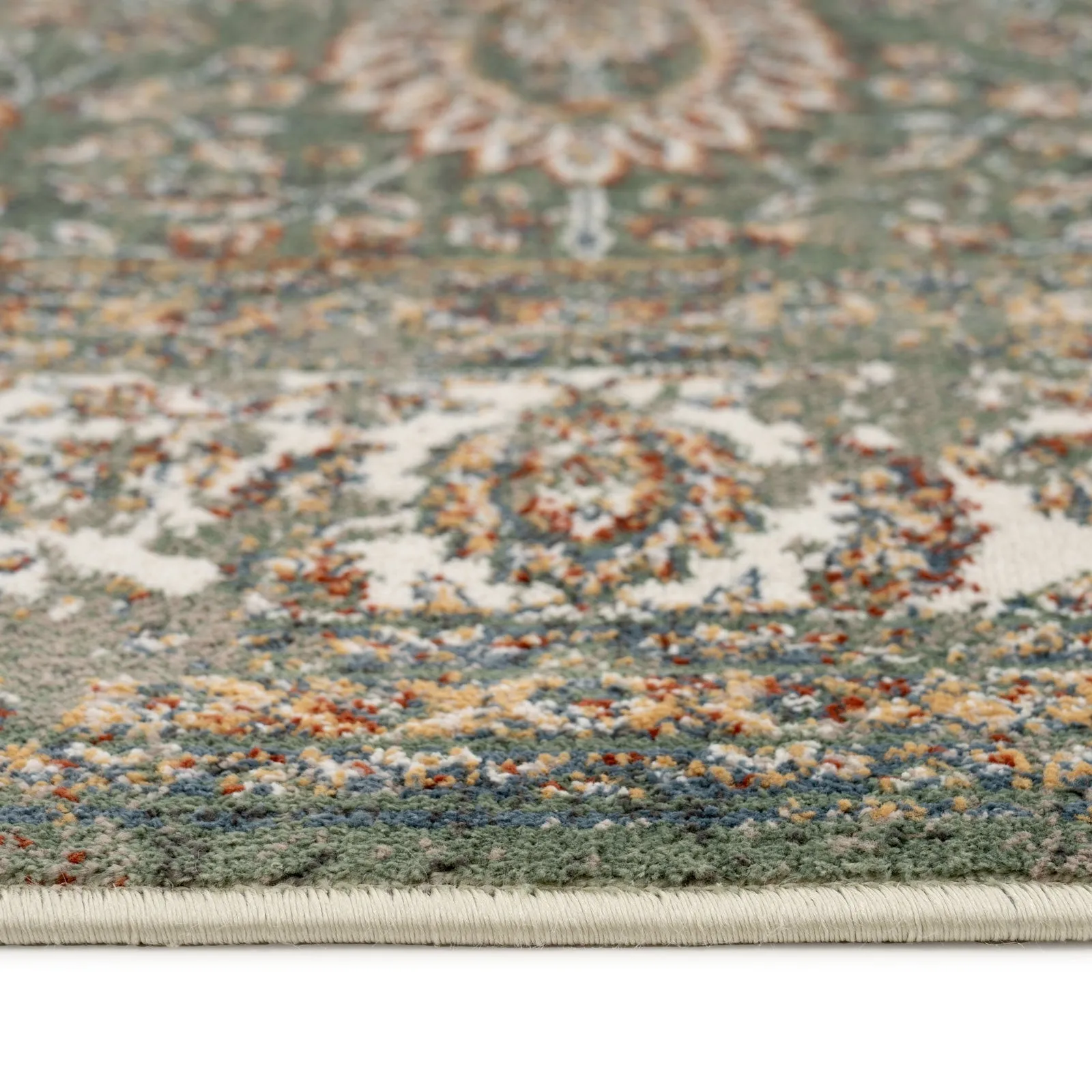 Sage Green Classical Runner Rug - Basila