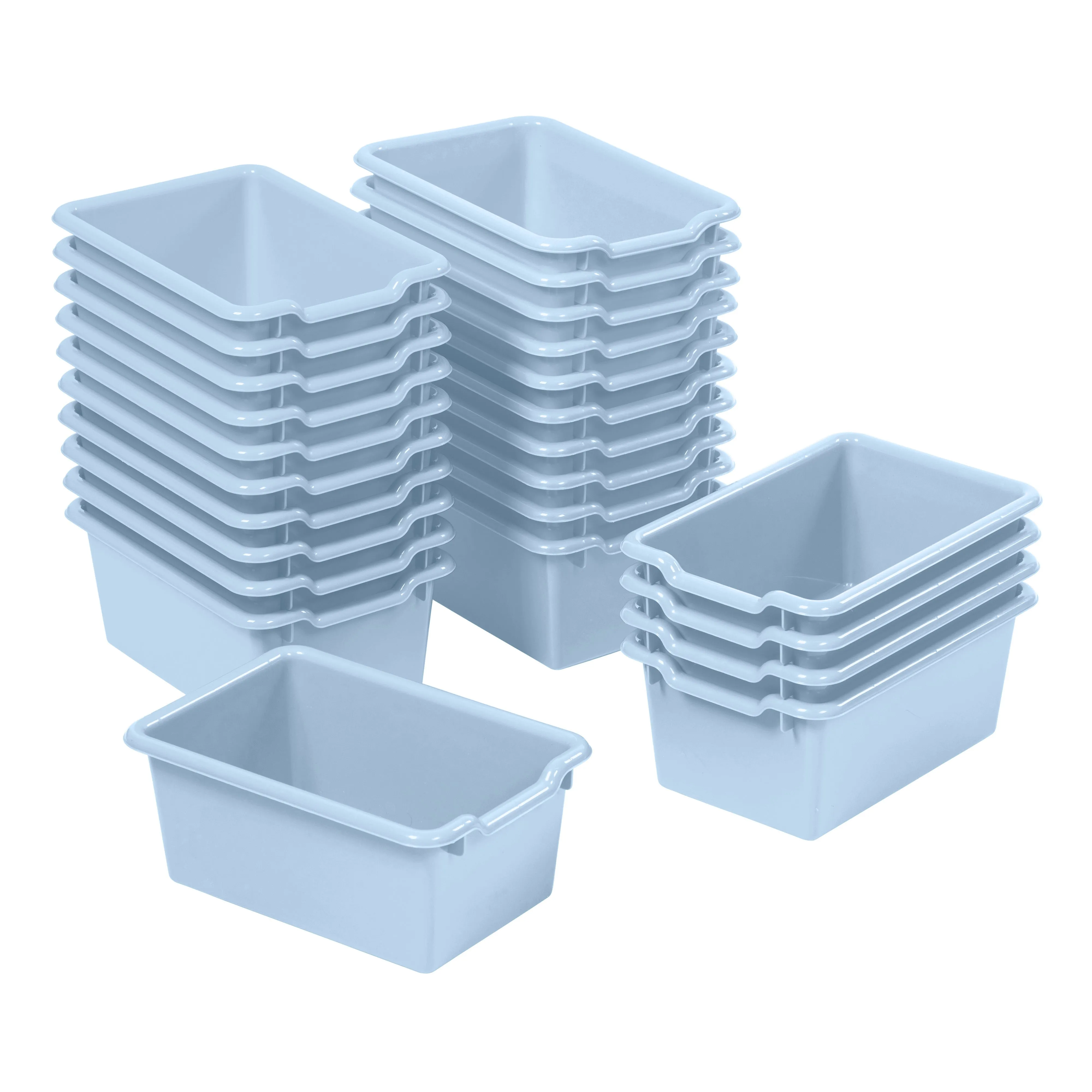 Scoop Front Storage Bins, Multipurpose Organization, 25-Pack