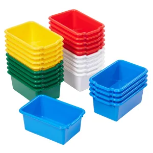 Scoop Front Storage Bins, Multipurpose Organization, 25-Pack