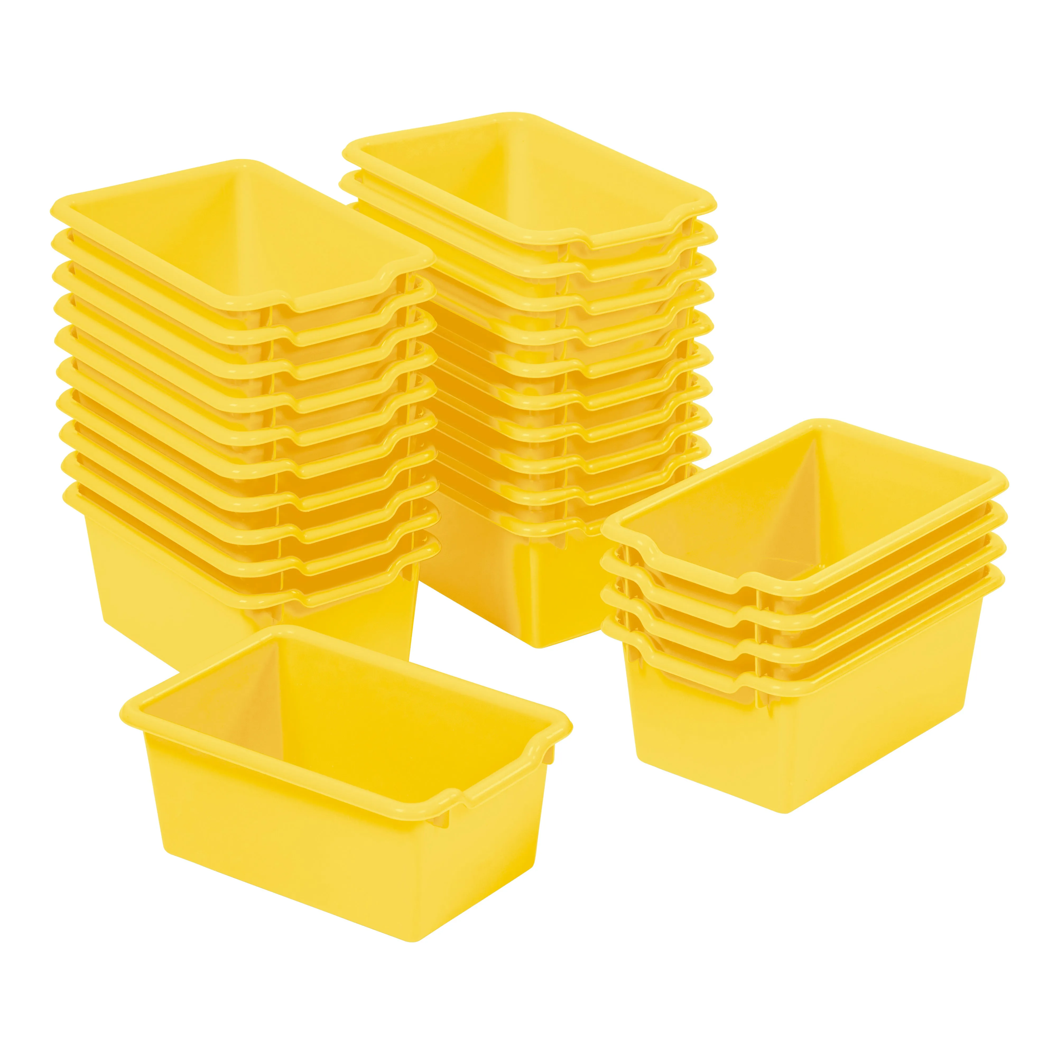 Scoop Front Storage Bins, Multipurpose Organization, 25-Pack