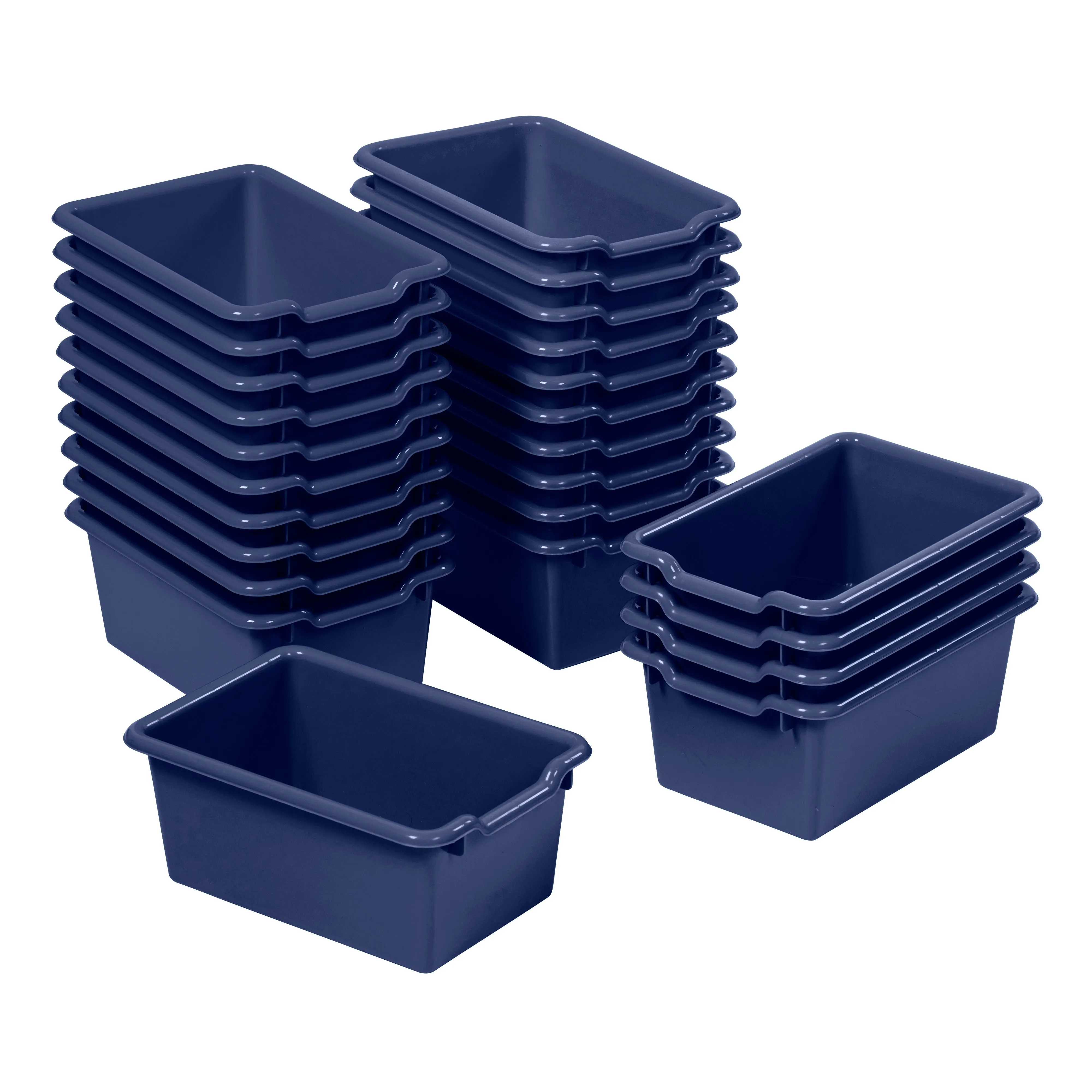 Scoop Front Storage Bins, Multipurpose Organization, 25-Pack