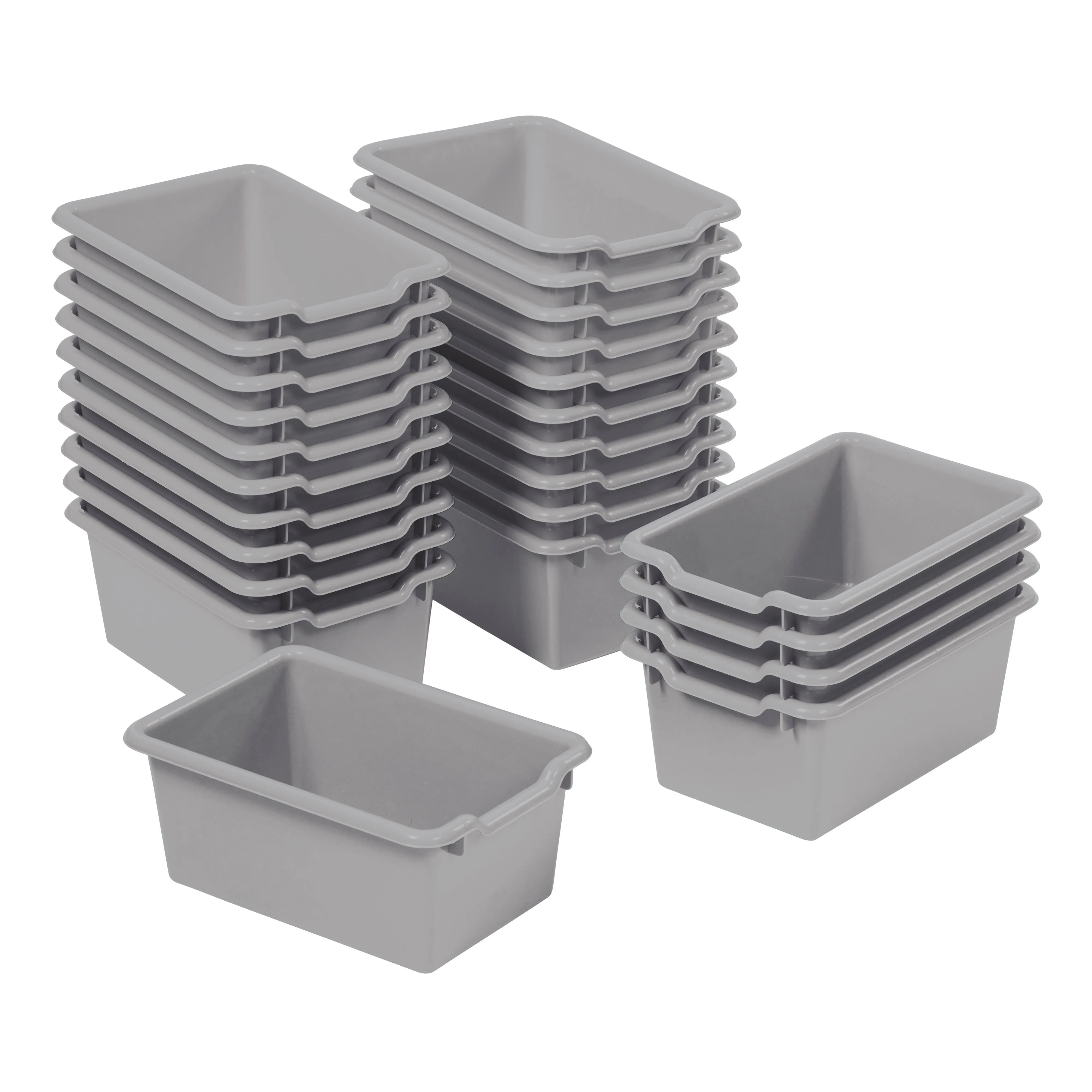 Scoop Front Storage Bins, Multipurpose Organization, 25-Pack