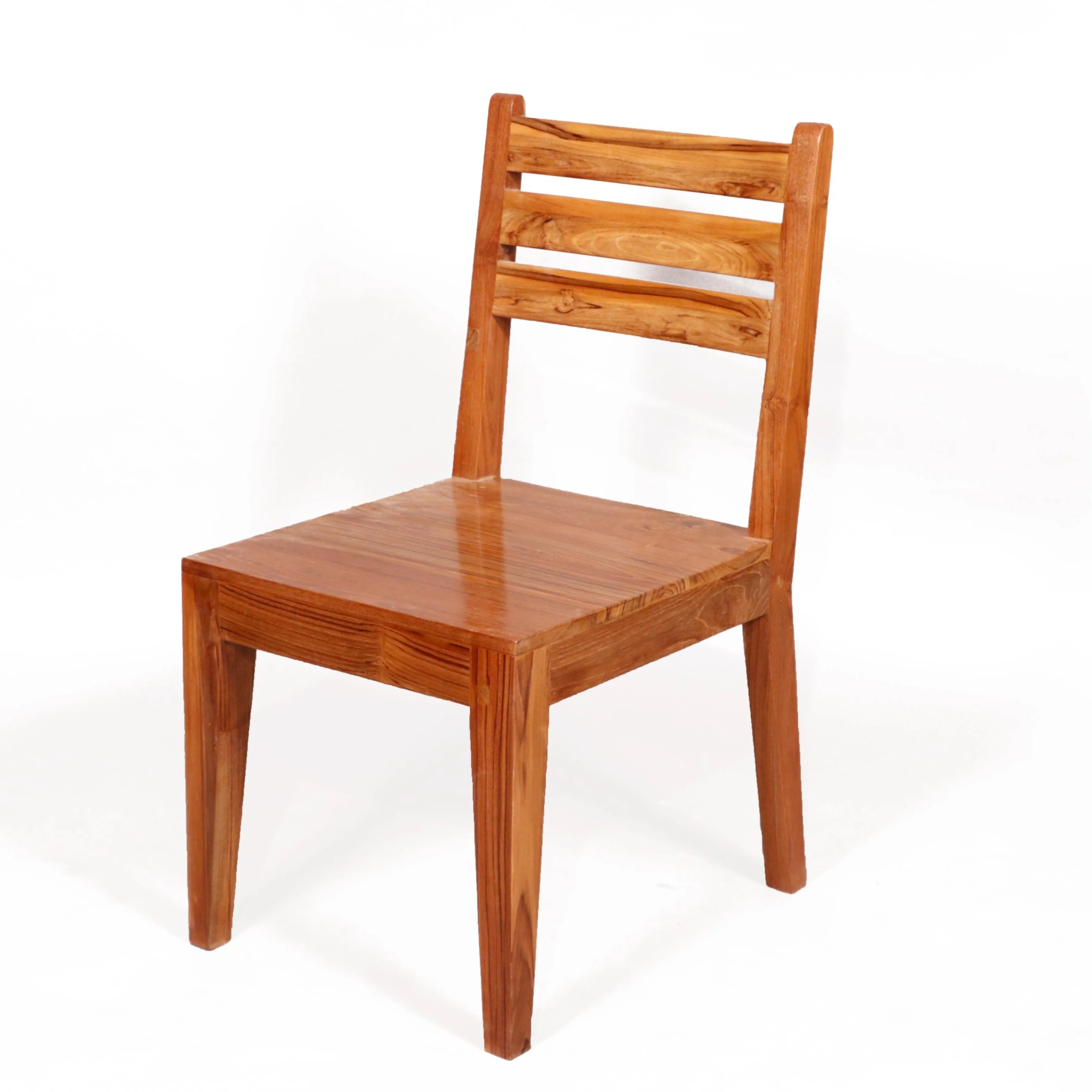 (Set of 2) Teak wood Light tone finish Dining Chair