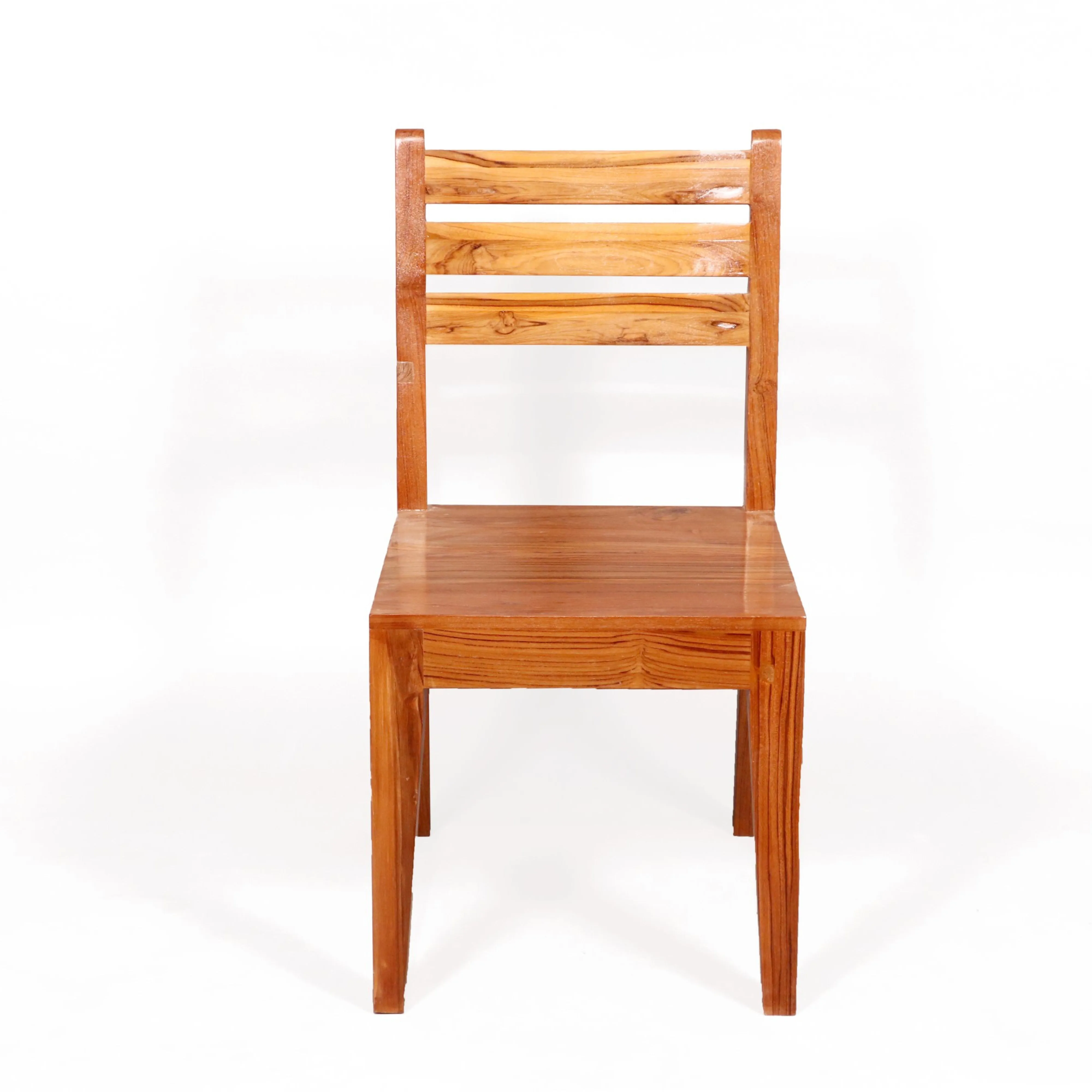 (Set of 2) Teak wood Light tone finish Dining Chair