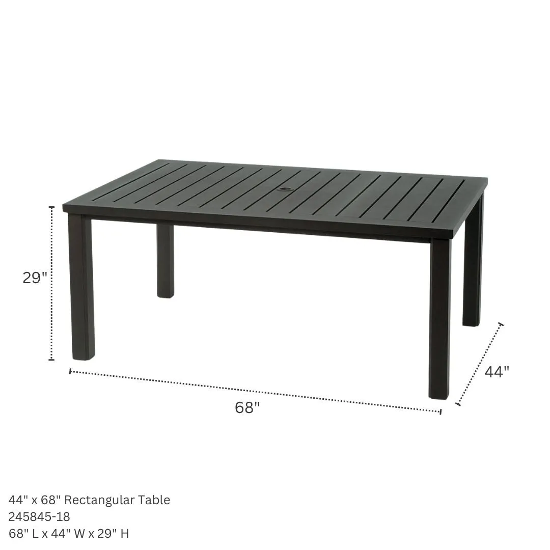 Sherwood 44" x 68" Rectangle Slat Table