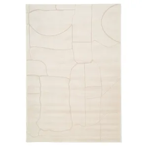 Soft Cream Abstract Rug - Aura