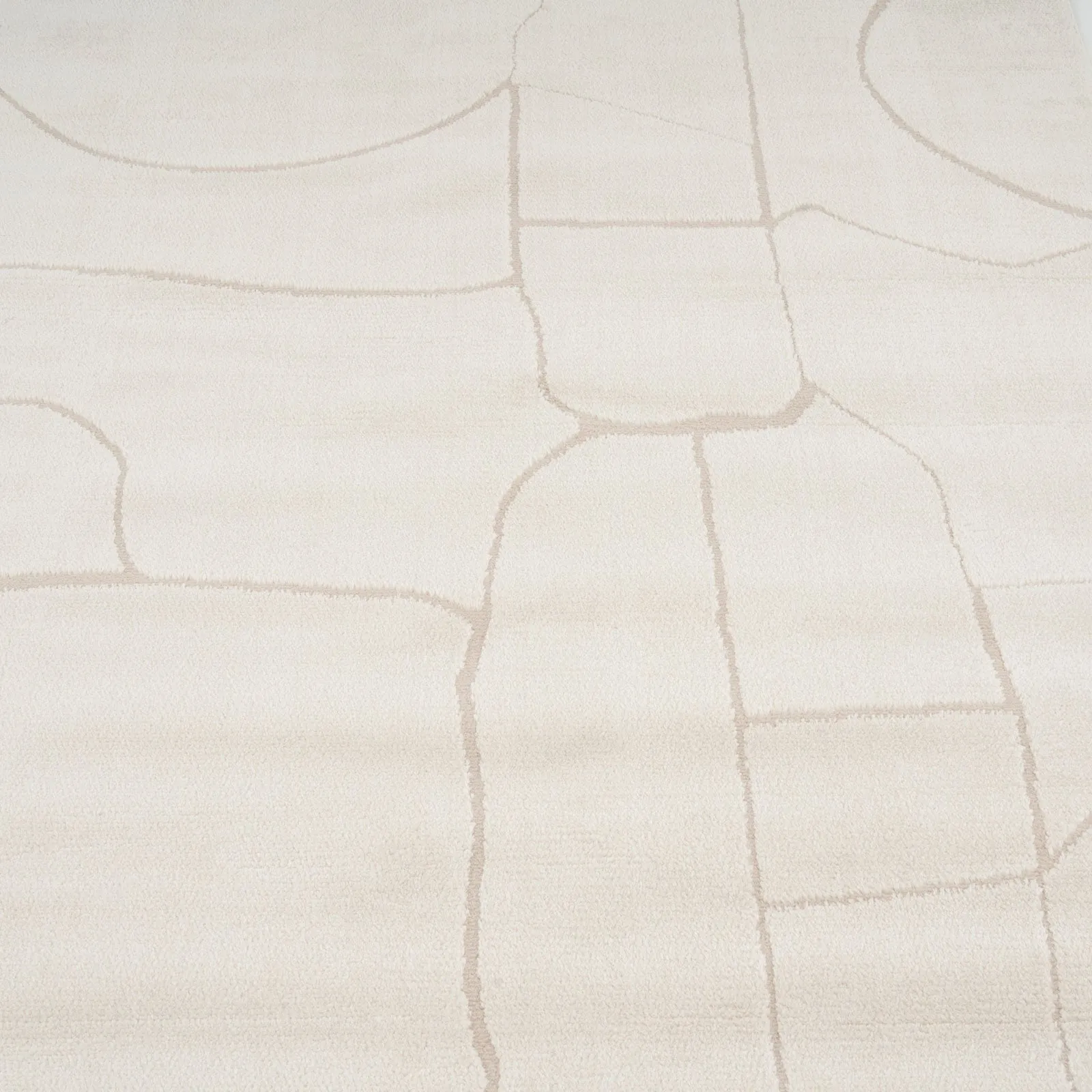 Soft Cream Abstract Rug - Aura