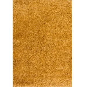 Soft Yellow Ochre Shaggy Rug